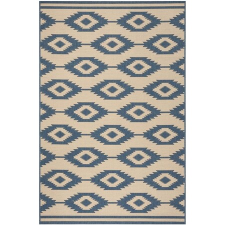 Safavieh 2 ft. 2 in. x 4 ft. Beach House Power Loomed Accent Area Rug Blue & Creme BHS171M-24